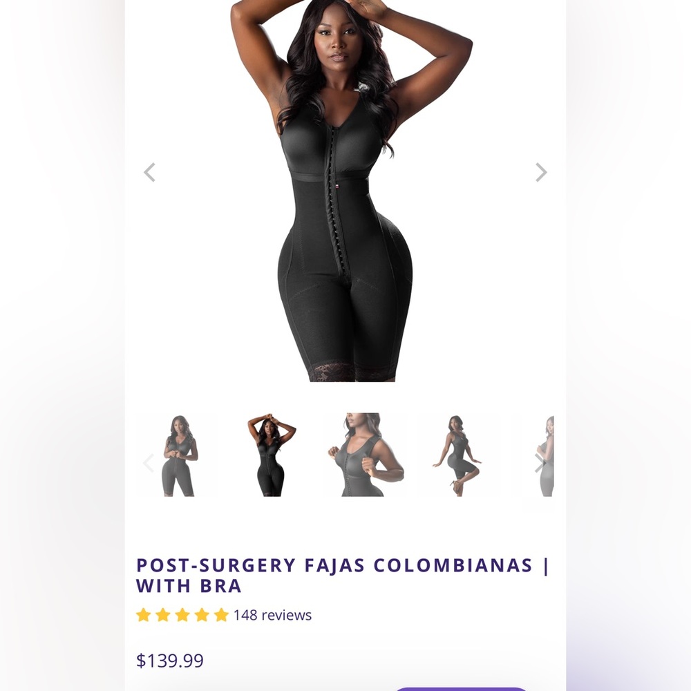 Snatched Body Stage 1 post op garment for lipo/bbl